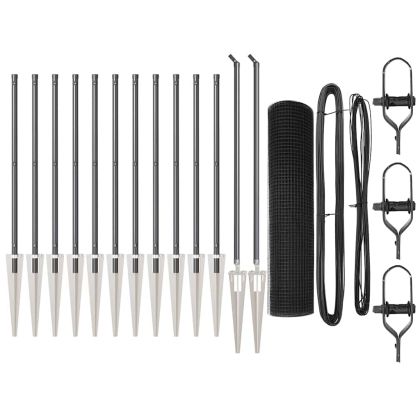 Оградa с колчета Сив 0.8 x 25 m Стомана