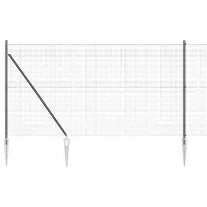 Оградa с колчета Сив 1.5 x 25 m Стомана