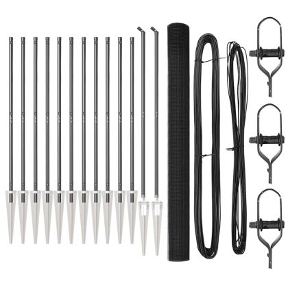 Оградa с колчета Сив 1.6 x 25 m Стомана