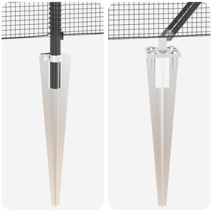 Оградa с колчета Сив 0.4 x 50 м Стомана