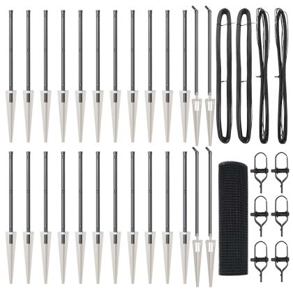 Оградa с колчета Сив 0.5 x 50 м Стомана