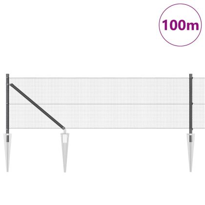 Оградa с колчета Сив 0.6 x 100 м Стомана