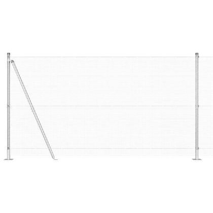 Оградa с колчета Сребрист 1.2 x 10 m Стомана