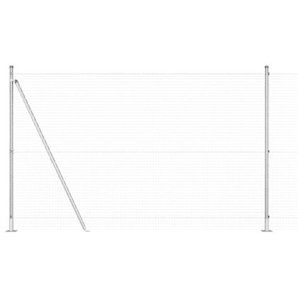 Оградa с колчета Сребрист 1.5 x 10 m Стомана