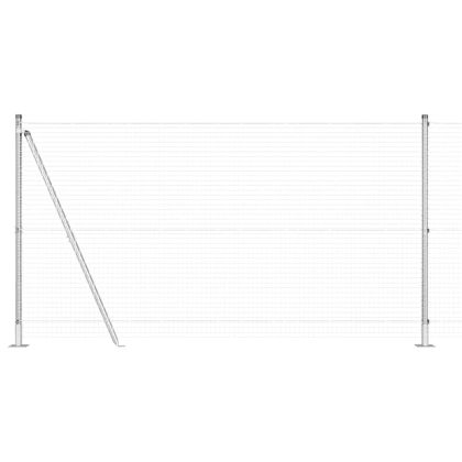 Оградa с колчета Сребрист 1.2 x 25 m Стомана