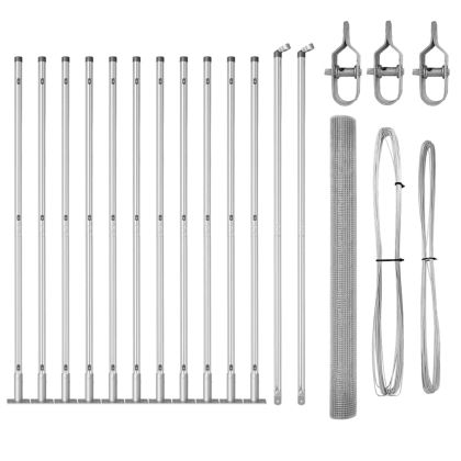 Оградa с колчета Сребрист 1.5 x 25 m Стомана