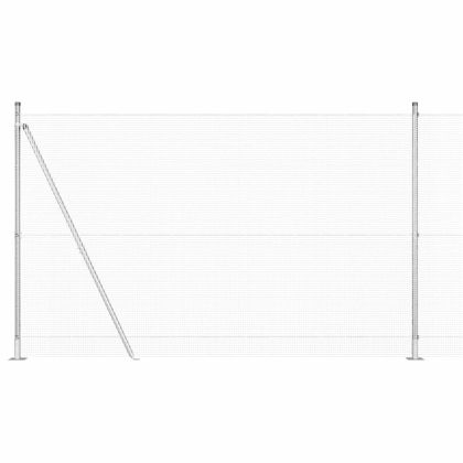 Оградa с колчета Сребрист 1.5 x 25 m Стомана