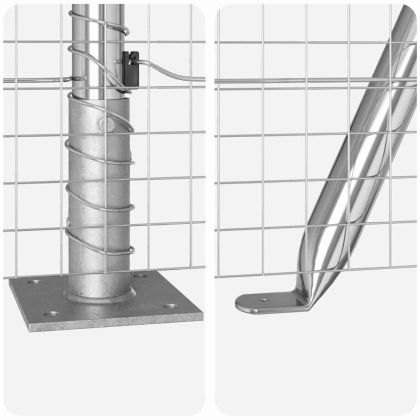 Оградa с колчета Сребрист 0.4 x 50 м Стомана