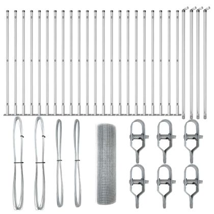 Оградa с колчета Сребрист 1 x 50 m Стомана