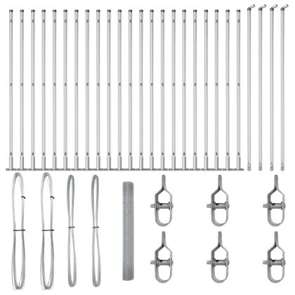 Стълб за ограда. Сребрист 50 x 1,2 м (12 x 12 мм мрежа) Стомана