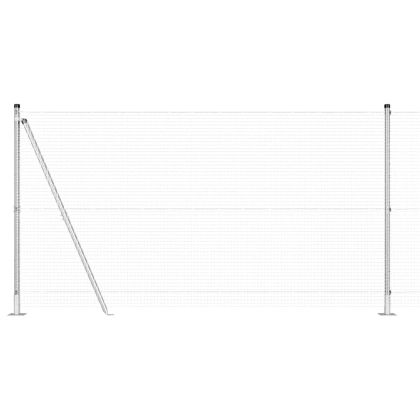 Оградa с колчета Сребрист 1.2 x 50 m Стомана