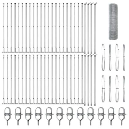 Оградa с колчета Сребрист 0.6 x 100 м Стомана