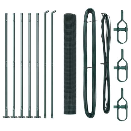 Оградa с колчета Зелен 1 x 10 m Стомана