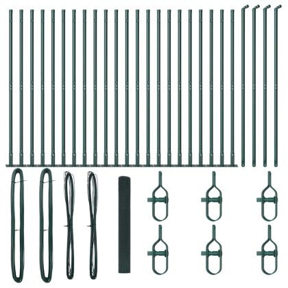 Оградa с колчета Зелен 1.2 x 50 m Стомана
