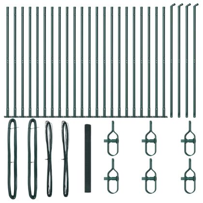 Оградa с колчета Зелен 1.4 x 50 m Стомана