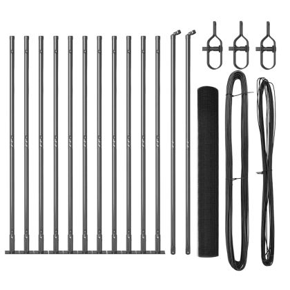 Оградa с колчета Сив 1 x 25 m Стомана
