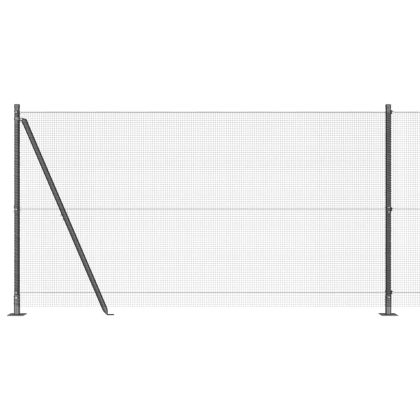 Оградa с колчета Сив 1.2 x 25 m Стомана