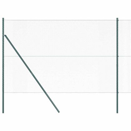 Оградa с колчета Зелен 1.6 x 10 m Покрит със PVC стомана