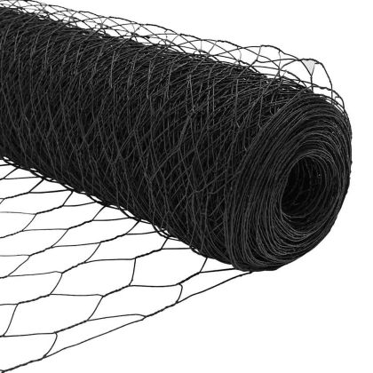 Оградa с колчета Сив 1.2 x 10 m Покрит със PVC стомана