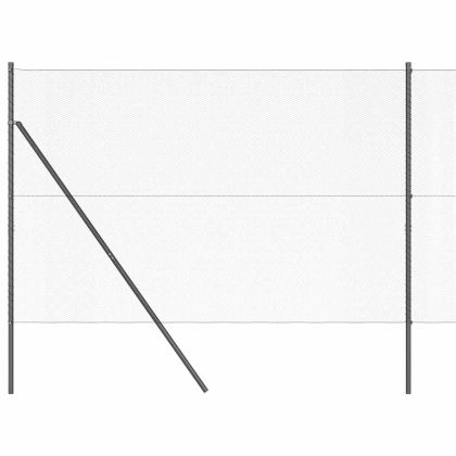 Оградa с колчета Сив 1.6 x 10 m Покрит със PVC стомана