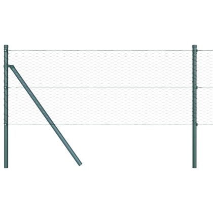 Оградa с колчета Сив 0.6 x 50 м Покрит със PVC стомана