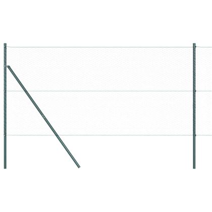 Оградa с колчета Сив 1.4 x 50 m Покрит със PVC стомана