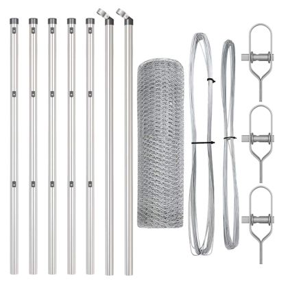 Оградa с колчета Сребрист 0.6 x 10 м Покрит със PVC стомана