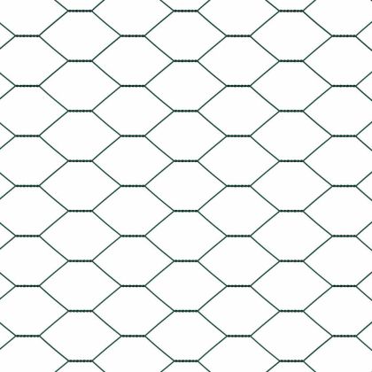 Оградa с колчета Зелен 0.5 x 10 м Покрит със PVC стомана