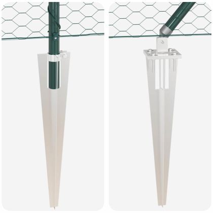 Оградa с колчета Зелен 0.4 x 50 м Покрит със PVC стомана