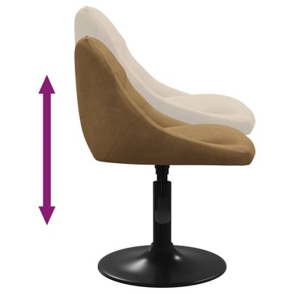 Бар табуретка, кафява, кадифе