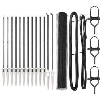 Оградa с колчета Сив 1.2 x 25 m Покрит със PVC стомана