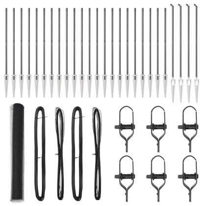 Оградa с колчета Сив 1.4 x 50 m Покрит със PVC стомана