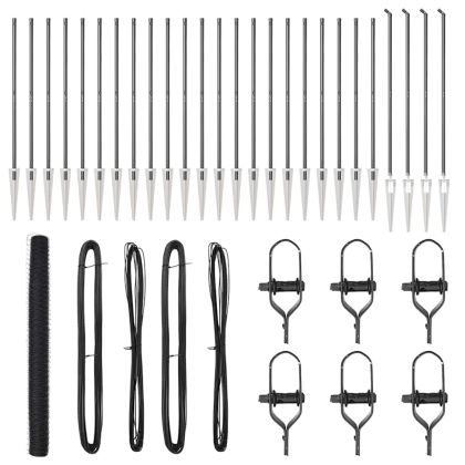 Оградa с колчета Сив 1.5 x 50 m Покрит със PVC стомана