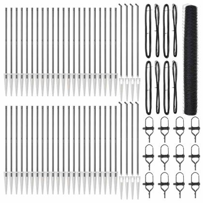 Оградa с колчета Сив 1.2 x 100 m Покрит със PVC стомана