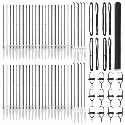 Оградa с колчета Сив 1.6 x 100 m Покрит със PVC стомана