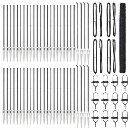 Оградa с колчета Сив 1.6 x 100 m Покрит със PVC стомана