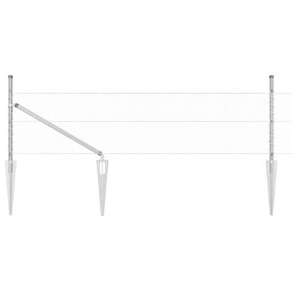 Оградa с колчета Сребрист 0.8 x 25 m Покрит със PVC стомана