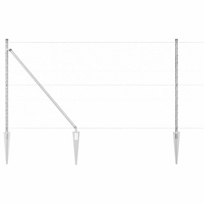 Оградa с колчета Сребрист 1.4 x 25 m Покрит със PVC стомана