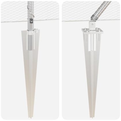 Стълб за ограда. Сребрист 25 x 1,5 м (13 мм мрежа) Стомана