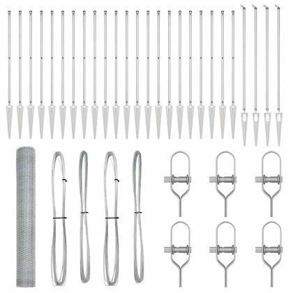 Оградa с колчета Сребрист 1.2 x 50 m Покрит със PVC стомана