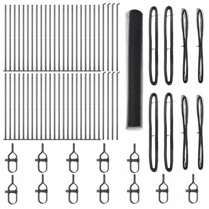 Оградa с колчета Сив 1.2 x 100 m Покрит със PVC стомана