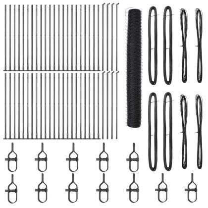 Оградa с колчета Сив 1.2 x 100 m Покрит със PVC стомана