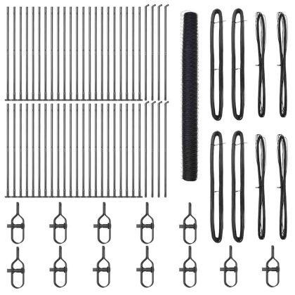 Оградa с колчета Сив 1.5 x 100 м Покрит със PVC стомана