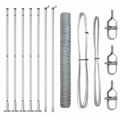 Оградa с колчета Сребрист 1.2 x 10 m Покрит със PVC стомана