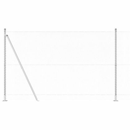 Оградa с колчета Сребрист 1.5 x 10 m Покрит със PVC стомана