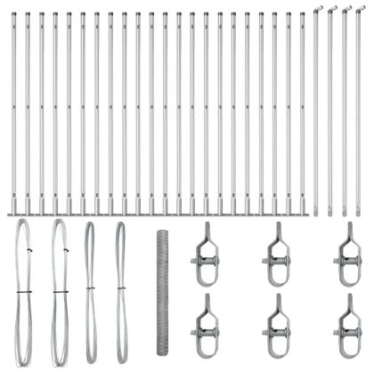 Оградa с колчета Сребрист 1.4 x 50 m Покрит със PVC стомана