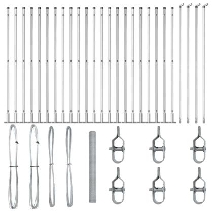 Оградa с колчета Сребрист 1.6 x 50 m Покрит със PVC стомана