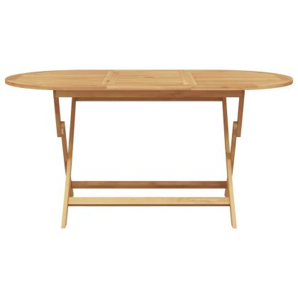 Комплект за хранене в градината 7 pcs Кафяво Тиково дърво масив