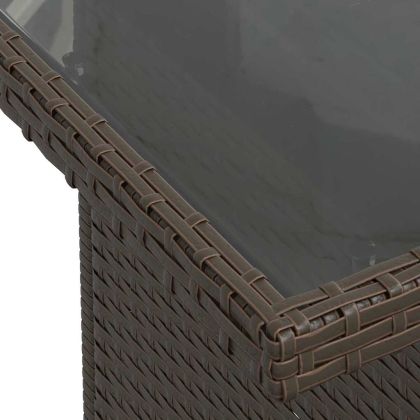 Градински Софа Комплект 6 pcs Кафяво Полипропилен Ратан