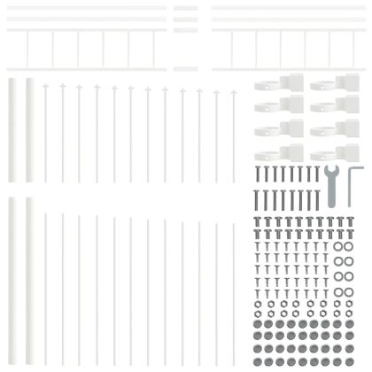 Градска ограда 2 pcs Бяло 170 x 225 см